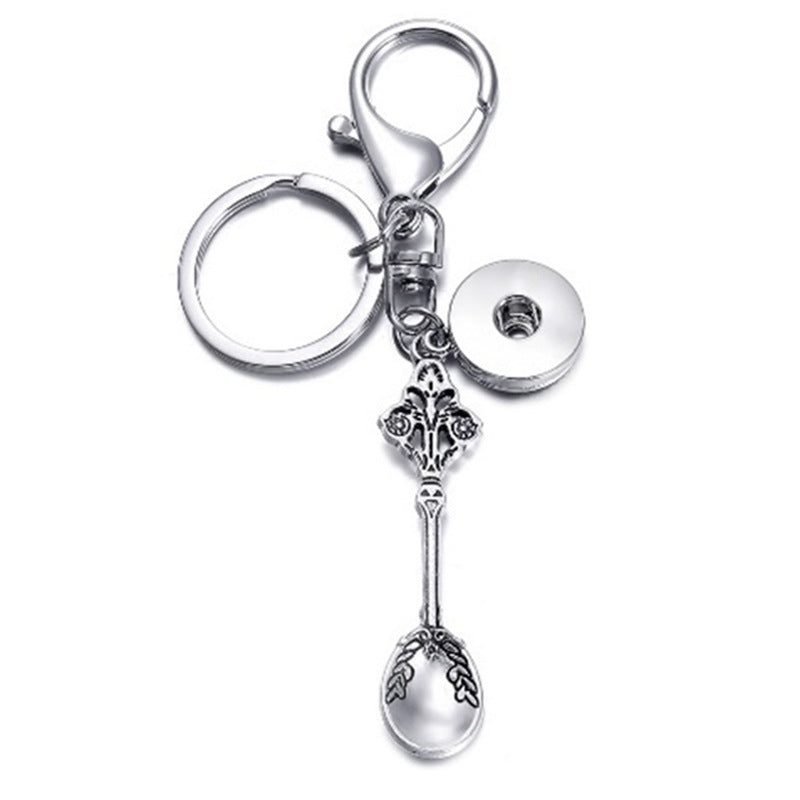 Wholesale Button alloy accessories DIY keychain